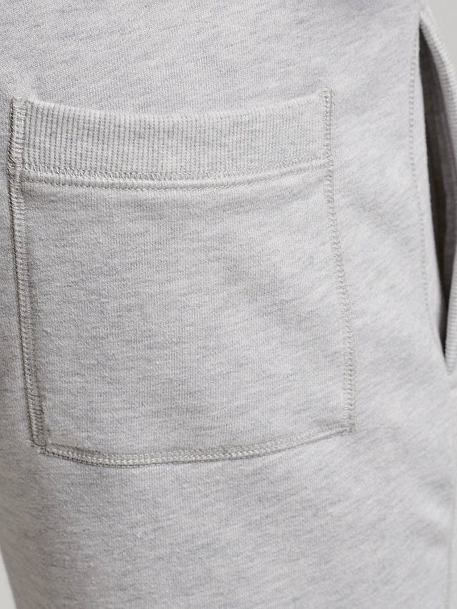 Superdry Vintage Logo Embroidered Jersey Shorts, Glacier Grey Marl