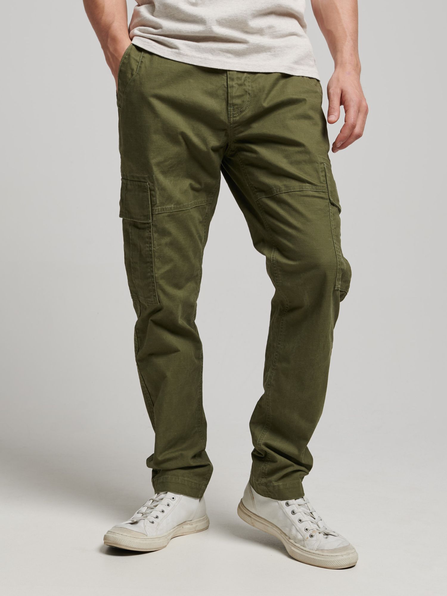 Superdry Organic Cotton Core Cargo Trousers at John Lewis & Partners