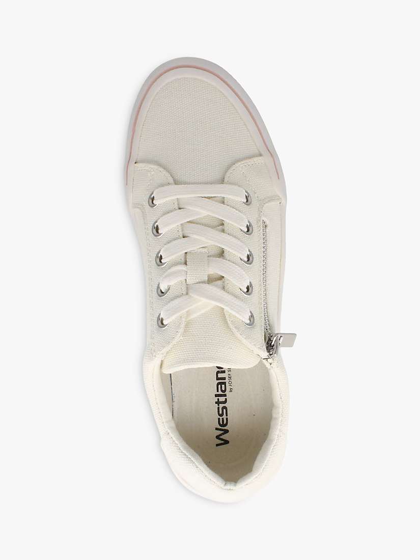 Westland by Josef Seibel Harper 01 Low Top Lace Up Trainers, White at ...