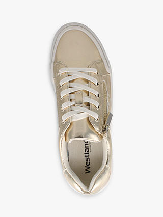 Westland by Josef Seibel Harper 02 Low Top Lace Up Trainers, Gold