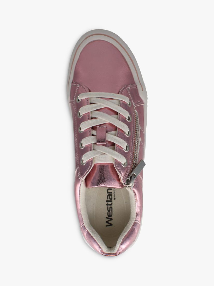 Westland by Josef Seibel Harper 02 Low Top Lace Up Trainers, Pink, 3