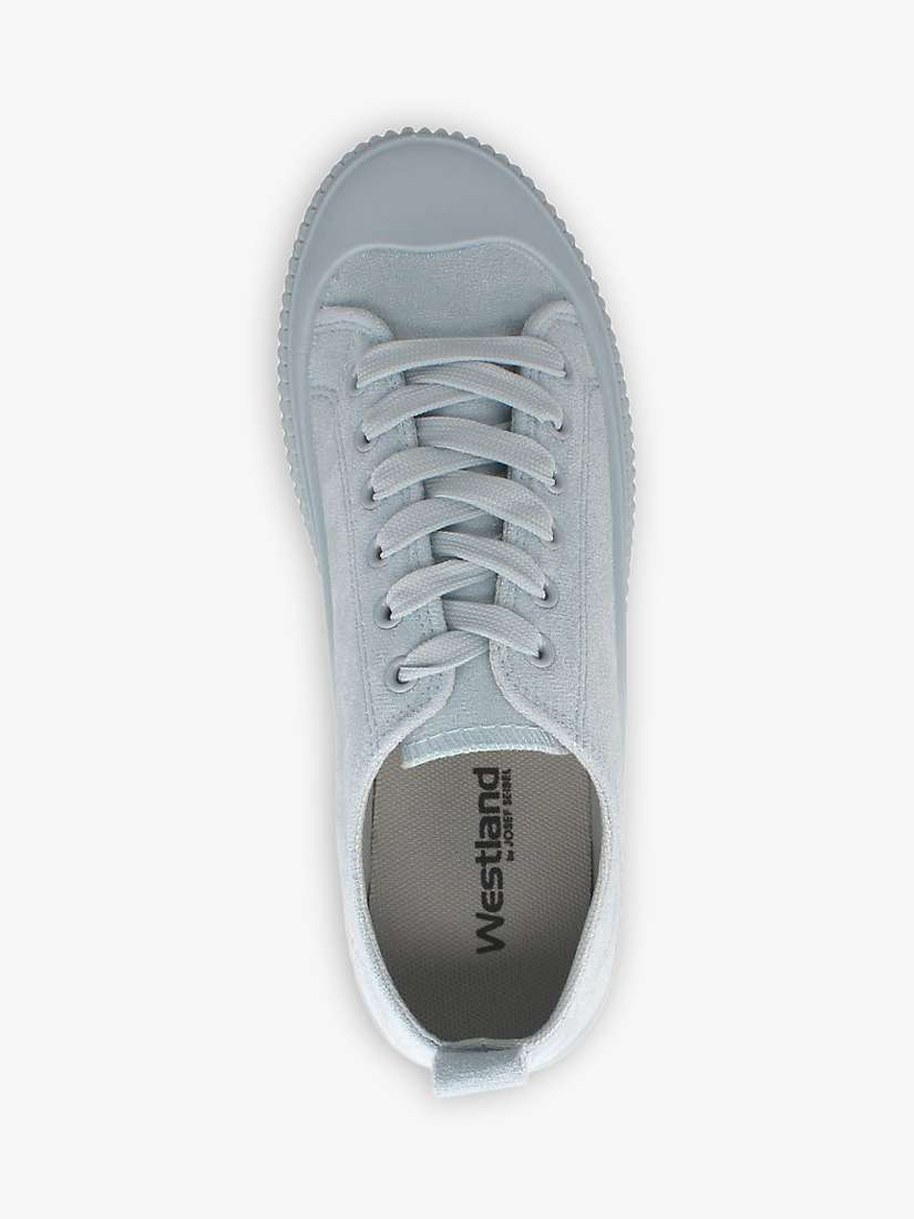 Buy Westland by Josef Seibel Wellesley 01 Low Top Lace Up Trainers, Light Blue Online at johnlewis.com