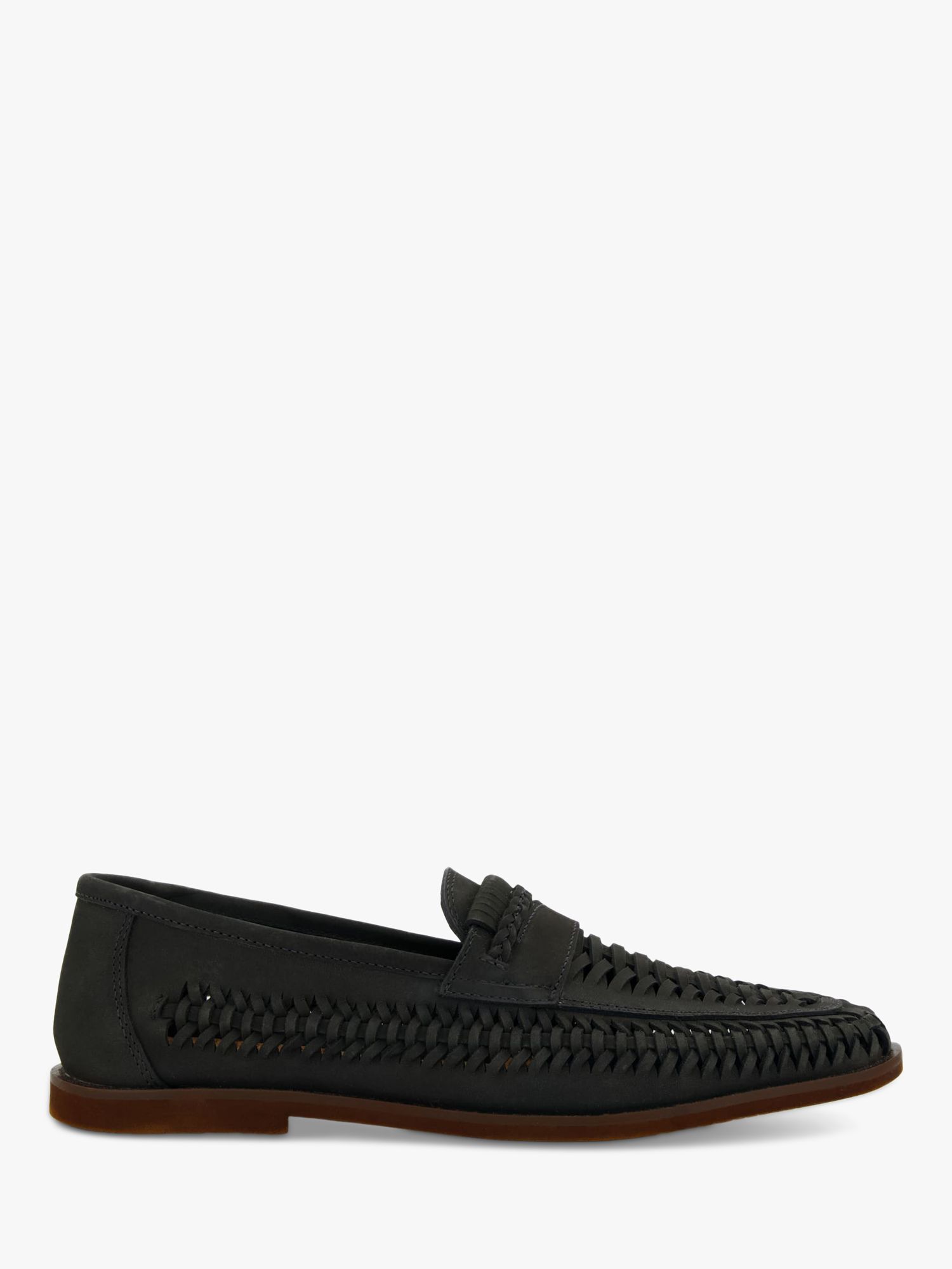Dune Brickles Casual Woven Loafers, Dark Navy, 7