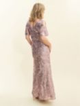 Gina Bacconi Jeselle Sequin Embroidered Mermaid Maxi Dress, Blush