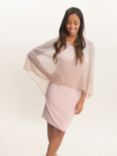 Gina Bacconi Shyla Foil Dress, Rose Pink