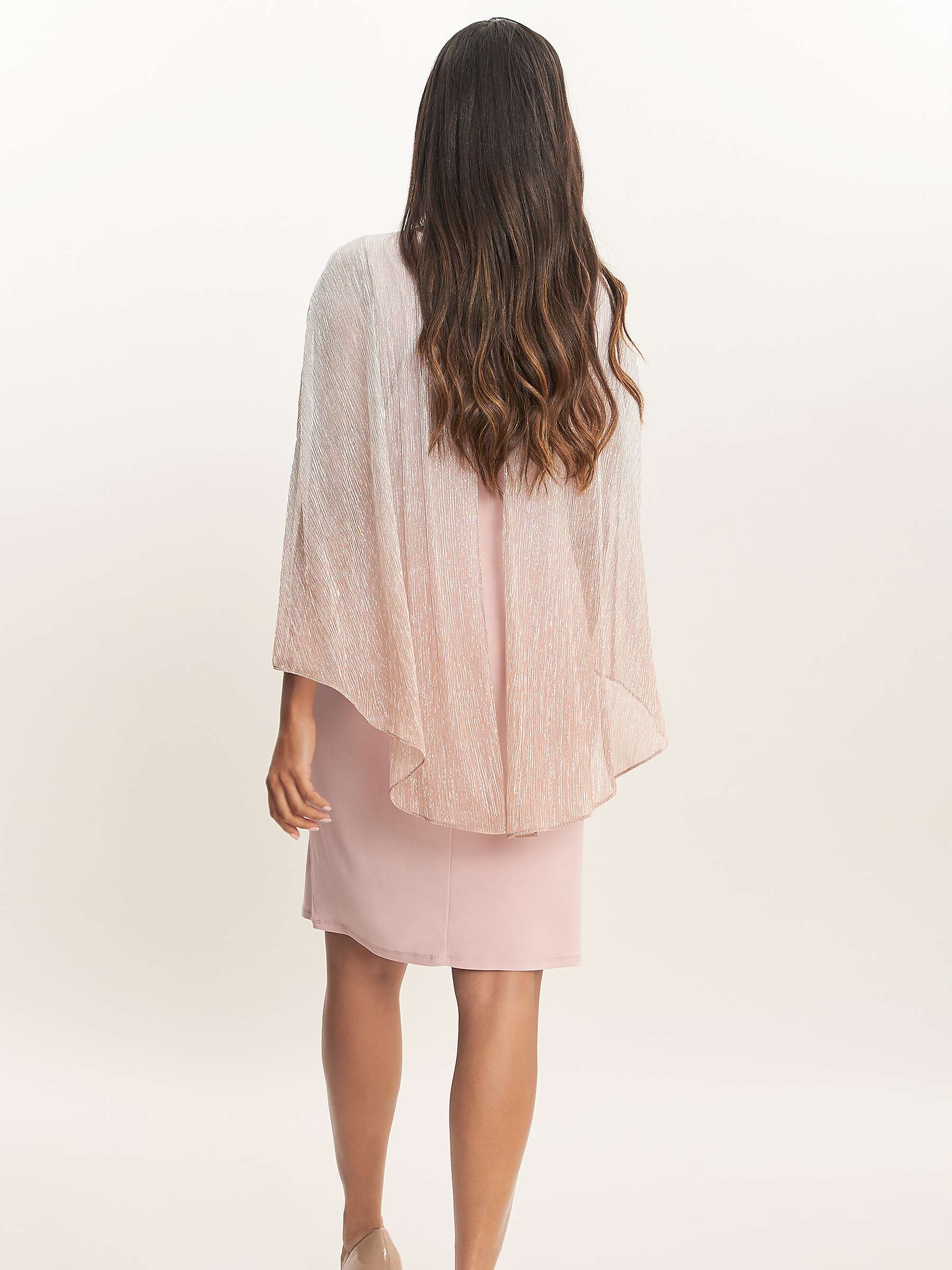 Buy Gina Bacconi Shyla Foil Dress, Rose Pink Online at johnlewis.com