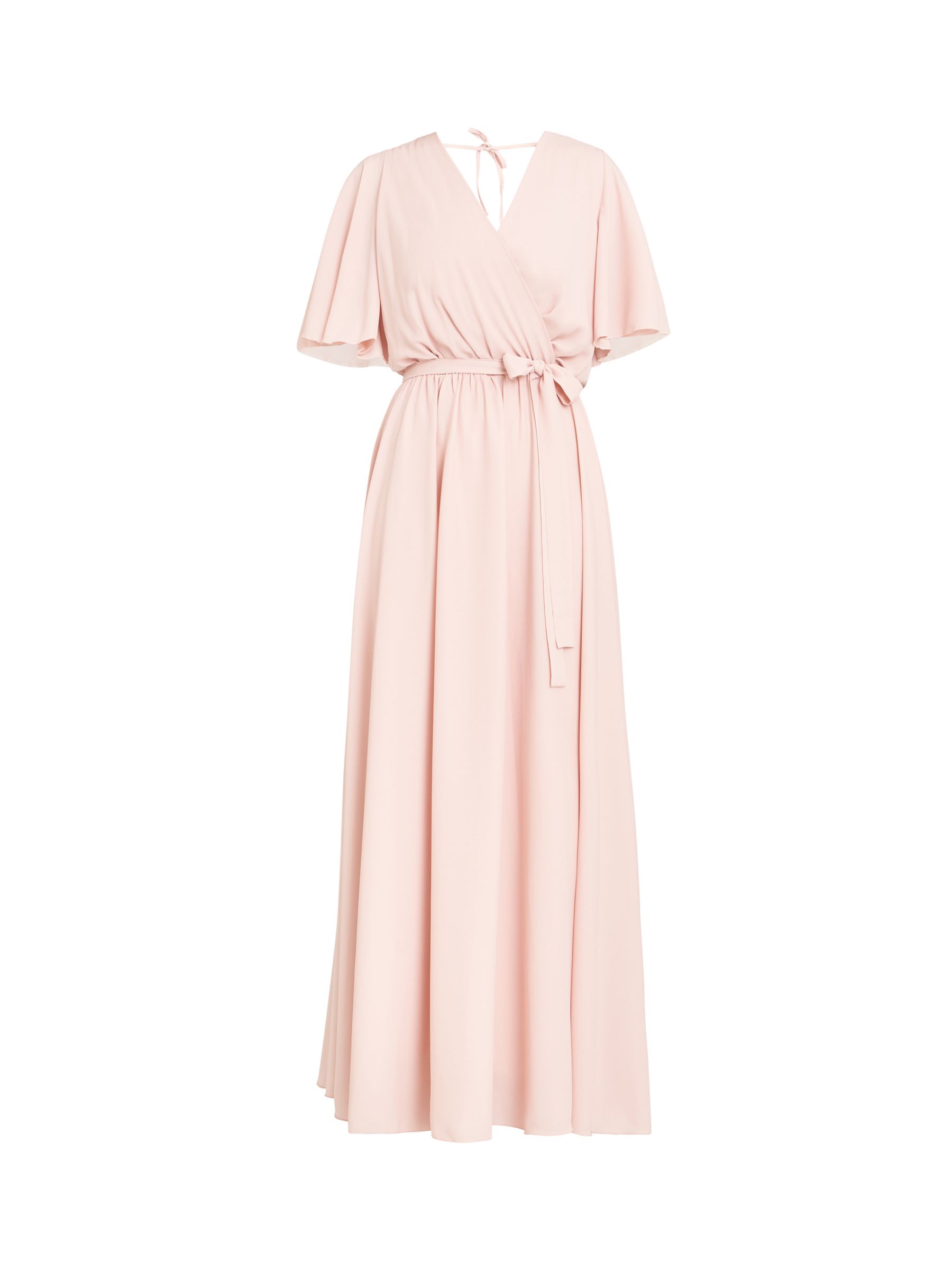 Gina Bacconi Crissy Chiffon Wrap Maxi Dress, Blush at John Lewis & Partners