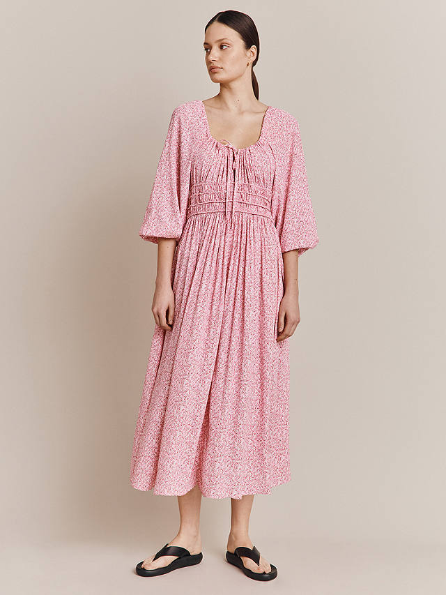 Ghost Larissa Midi Dress, Pink