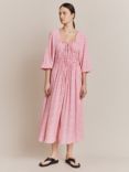 Ghost Larissa Midi Dress, Pink