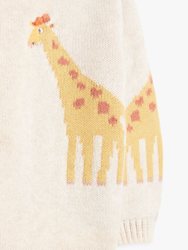 2-piece Sweatshirt and Leggings Set - Beige/giraffes - Kids