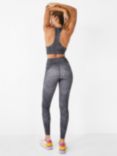 HUSH Odile Active Leopard Print Leggings, Ombre Grey, Ombre Grey