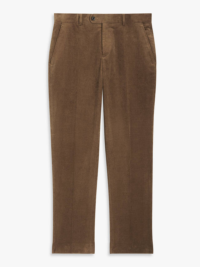 John Lewis Corduroy Regular Fit Trousers, Taupe
