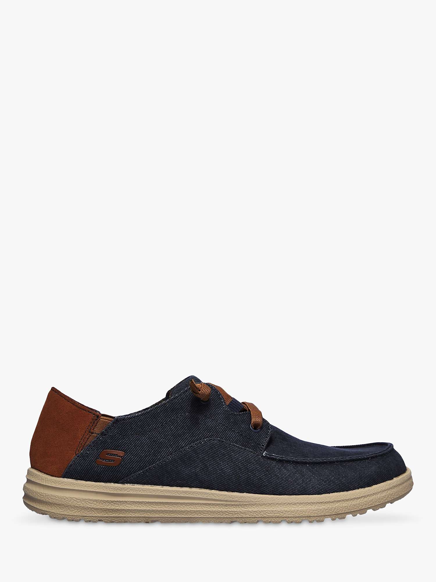 Buy Skechers Melson Planon Lace Up Trainers, Navy Online at johnlewis.com