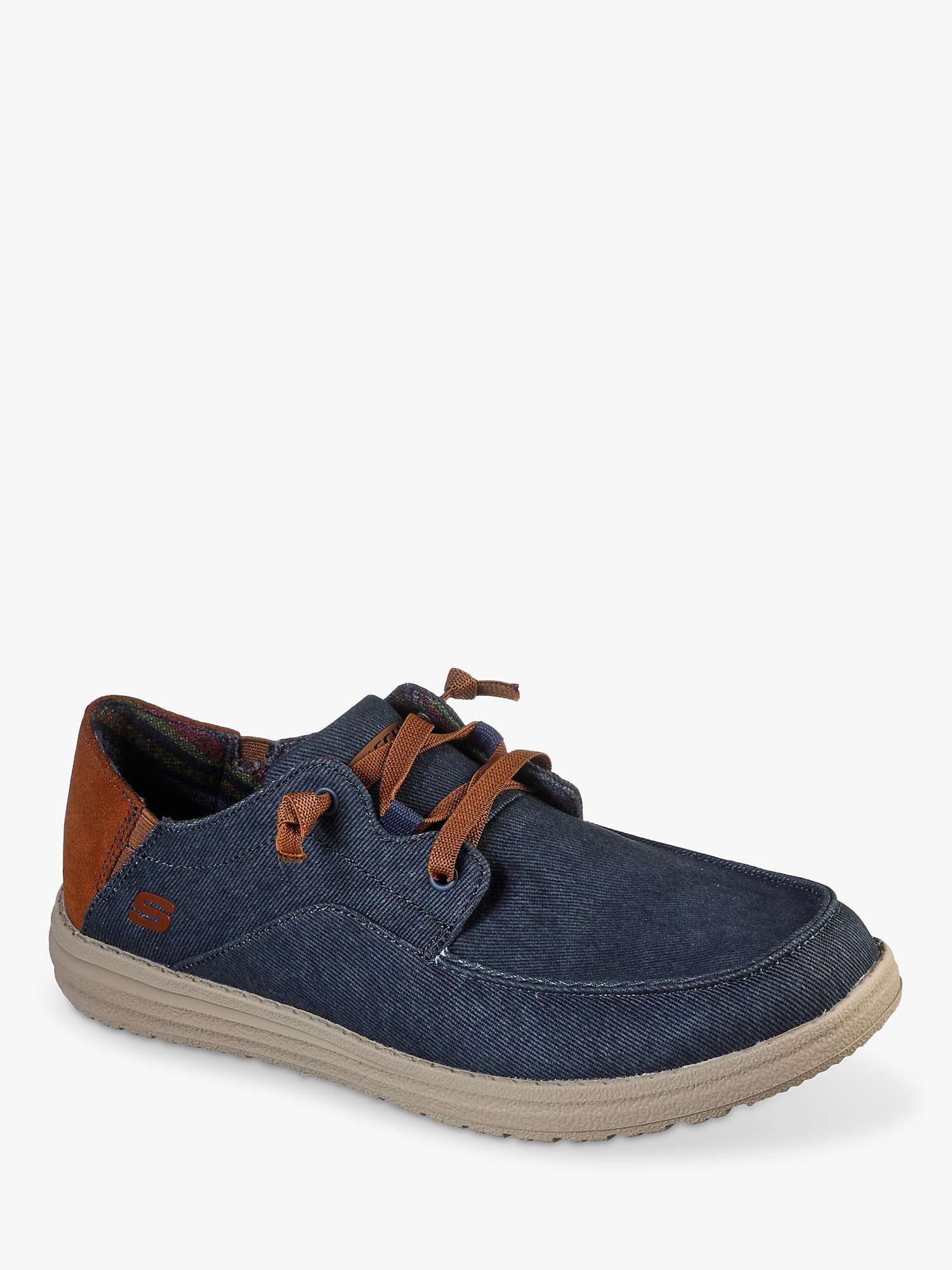 Buy Skechers Melson Planon Lace Up Trainers, Navy Online at johnlewis.com