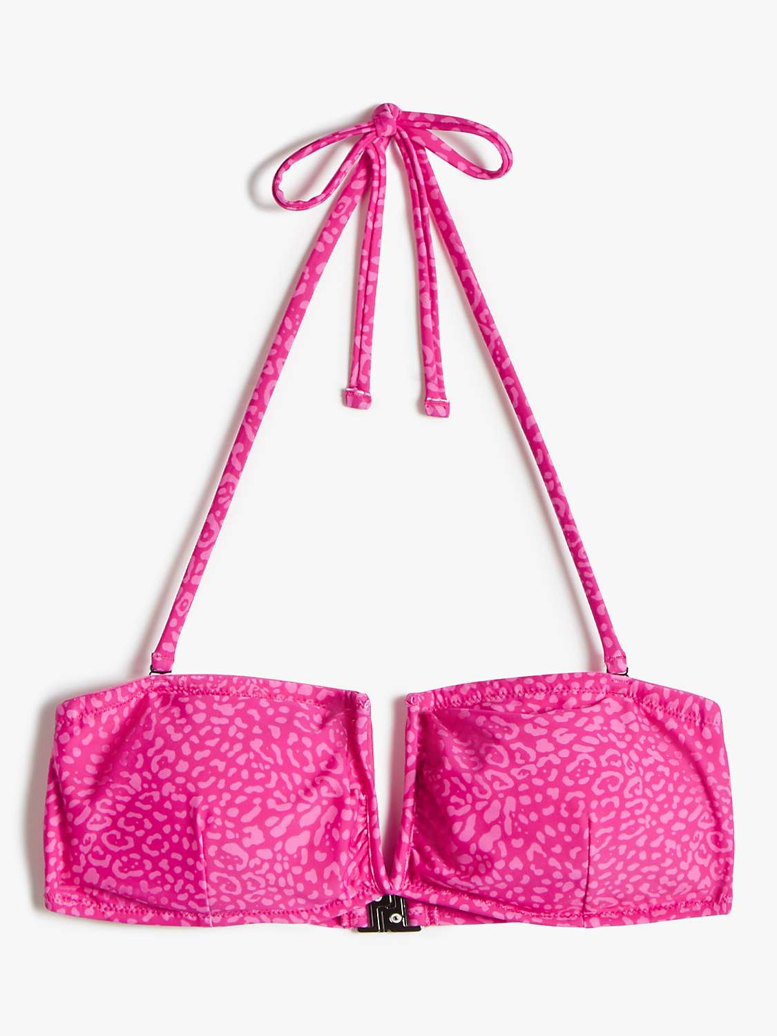 Buy HUSH Billie Bandeau Bikini Top, Contrast Leopard Online at johnlewis.com