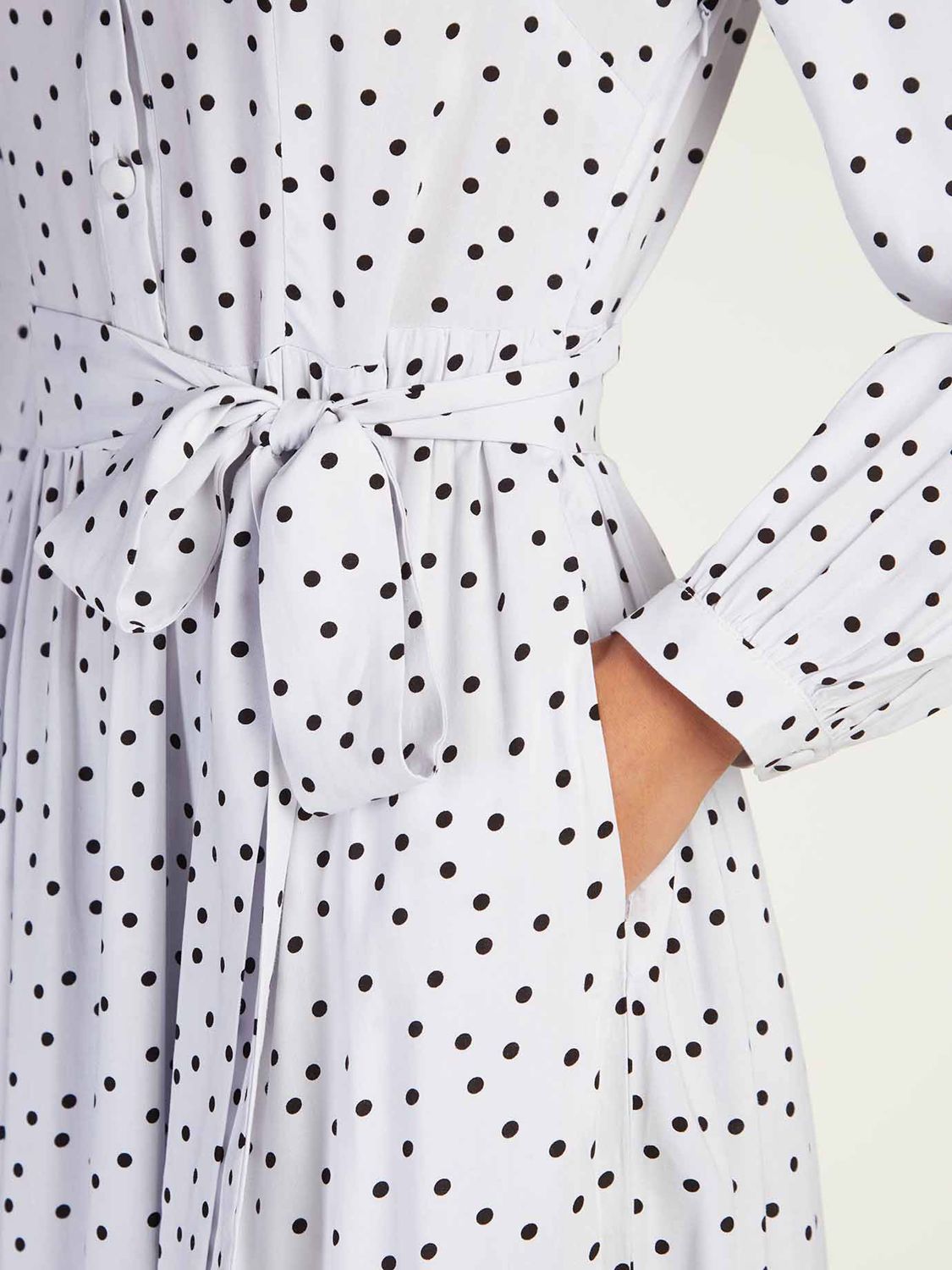 Aab Spring Polka Maxi Dress, White at John Lewis & Partners