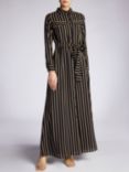 Aab Pinstripe Maxi Dress, Black