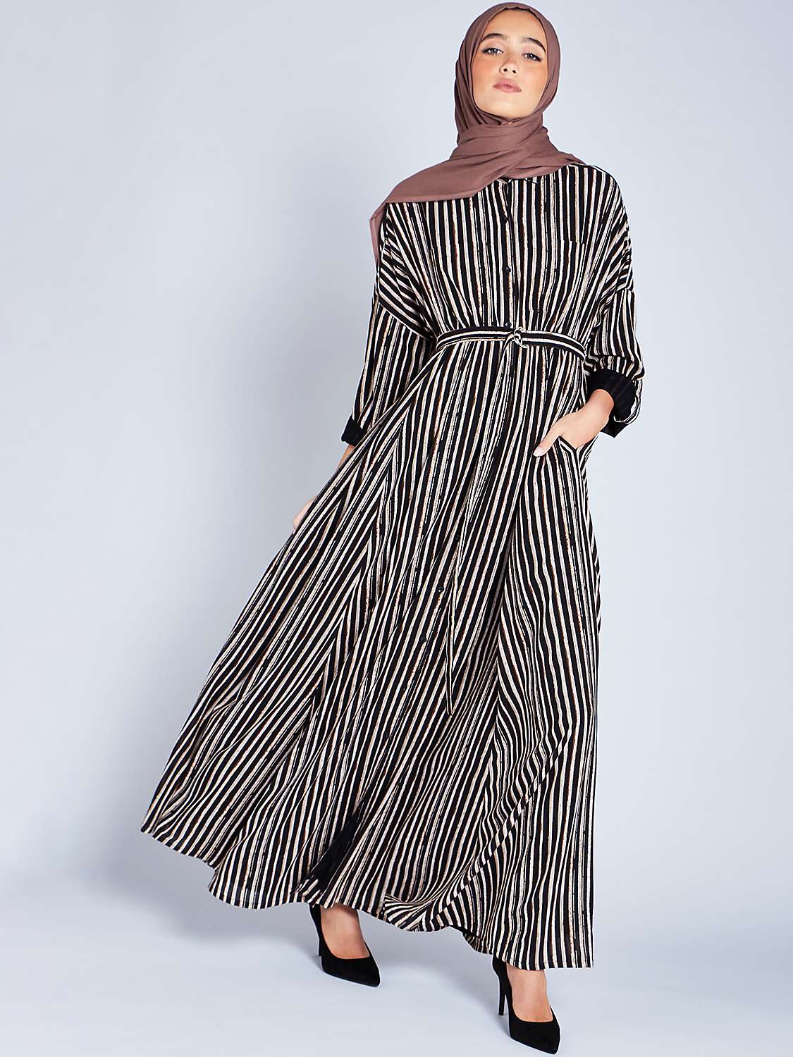 Buy Aab Oversized Maxi Dress, Black Online at johnlewis.com