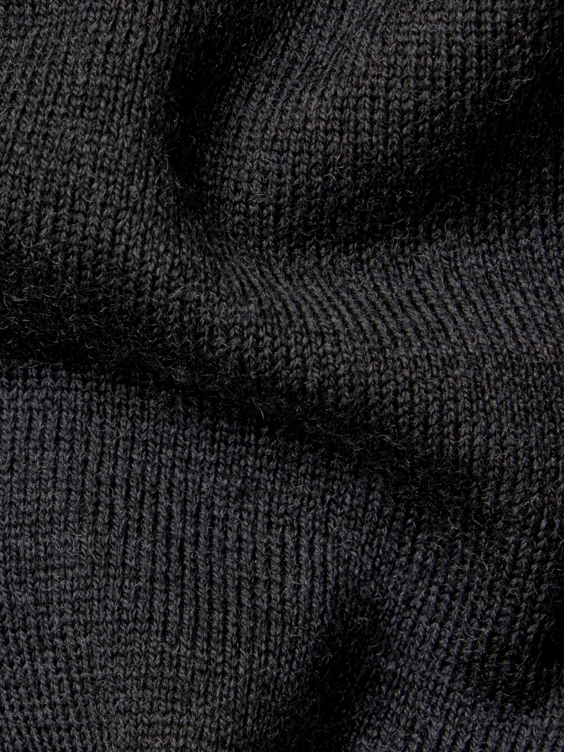 Charles Tyrwhitt Pure Merino Wool Zip Through Cardigan, Charcoal Grey ...