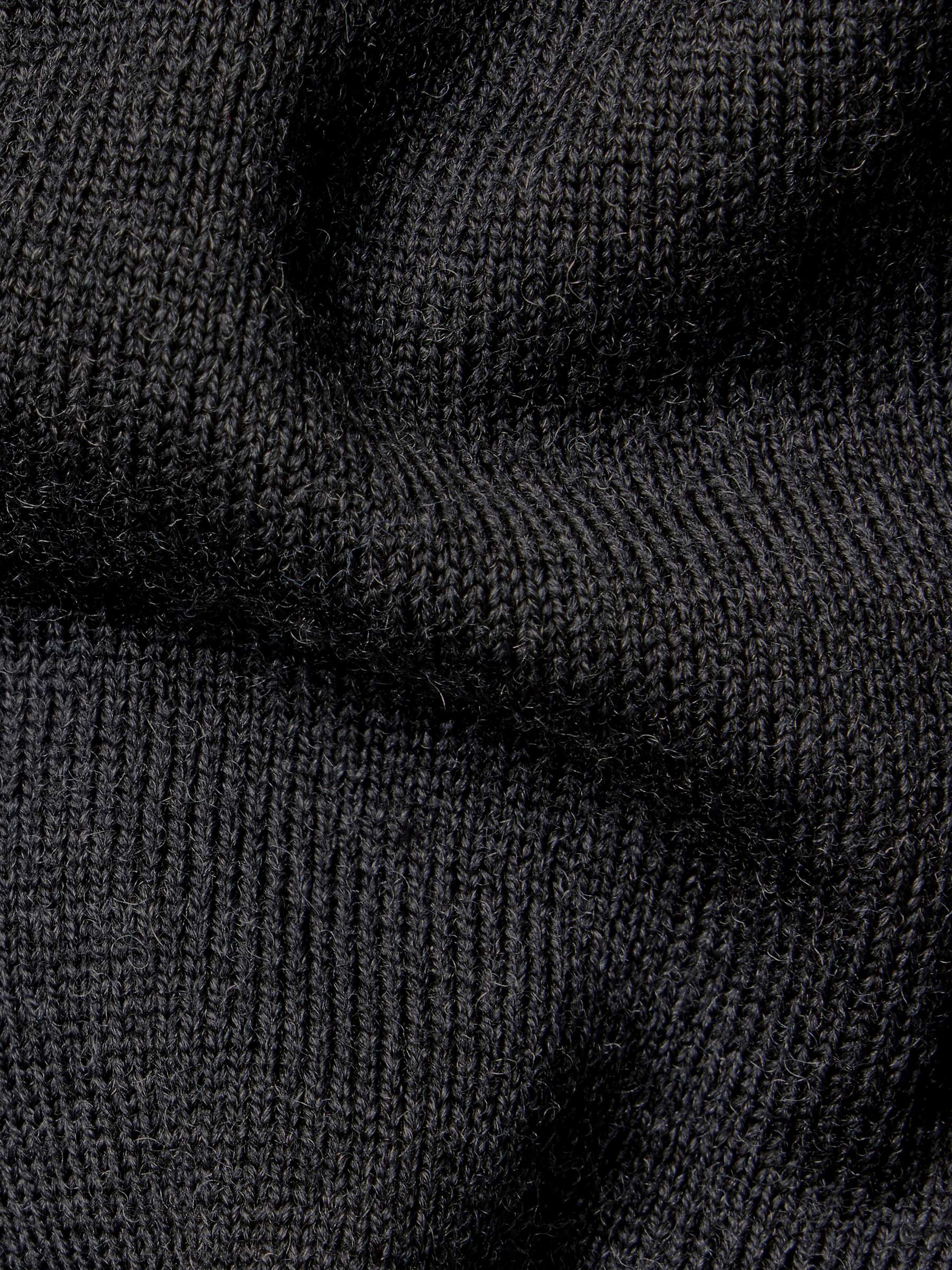 Charles Tyrwhitt Pure Merino Wool Zip Through Cardigan, Charcoal Grey ...