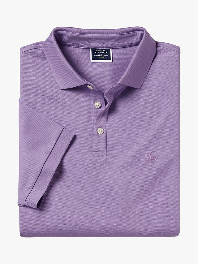 Charles Tyrwhitt Pique Polo Shirt, Lilac Purple