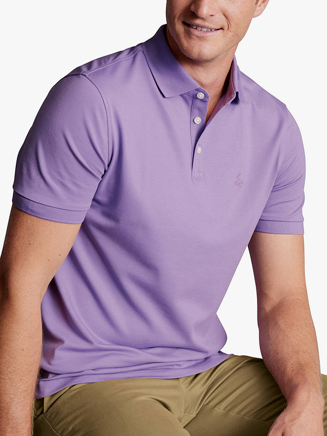 Charles Tyrwhitt Pique Polo Shirt, Lilac Purple