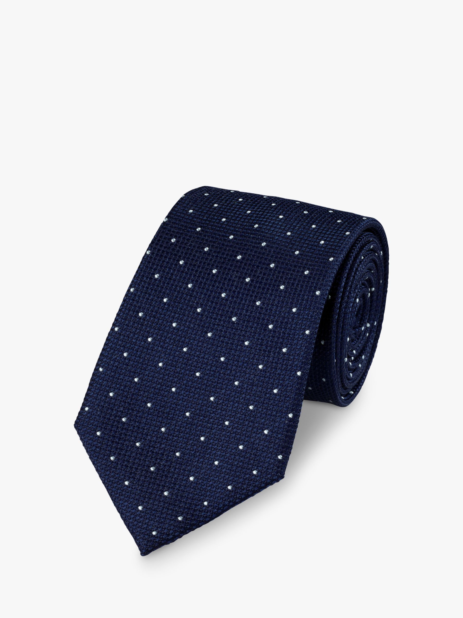 Stain Resistant Medallion Pattern Silk Tie - French Blue