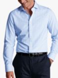 Charles Tyrwhitt Non-Iron Twill Graph Check Slim Fit Shirt, Royal Blue