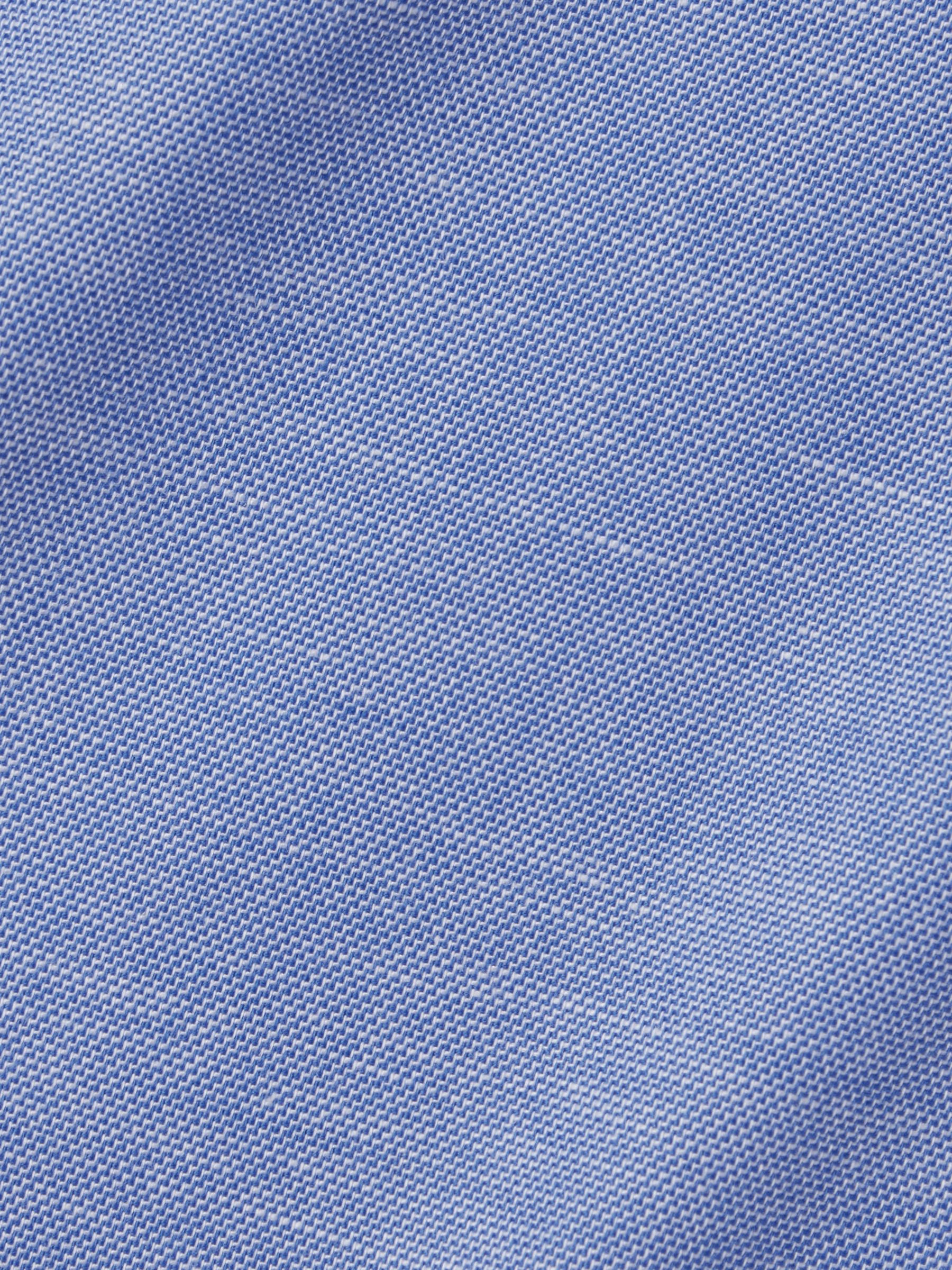 Charles Tyrwhitt Non-Iron Linen Blend Slim Fit Shirt, Cobalt Blue, 14.5
