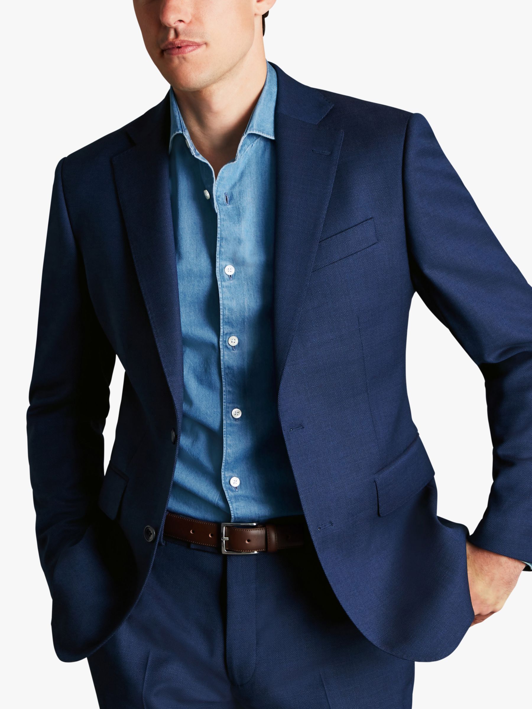 Charles Tyrwhitt Slim Fit Natural Stretch Birdseye Suit Jacket