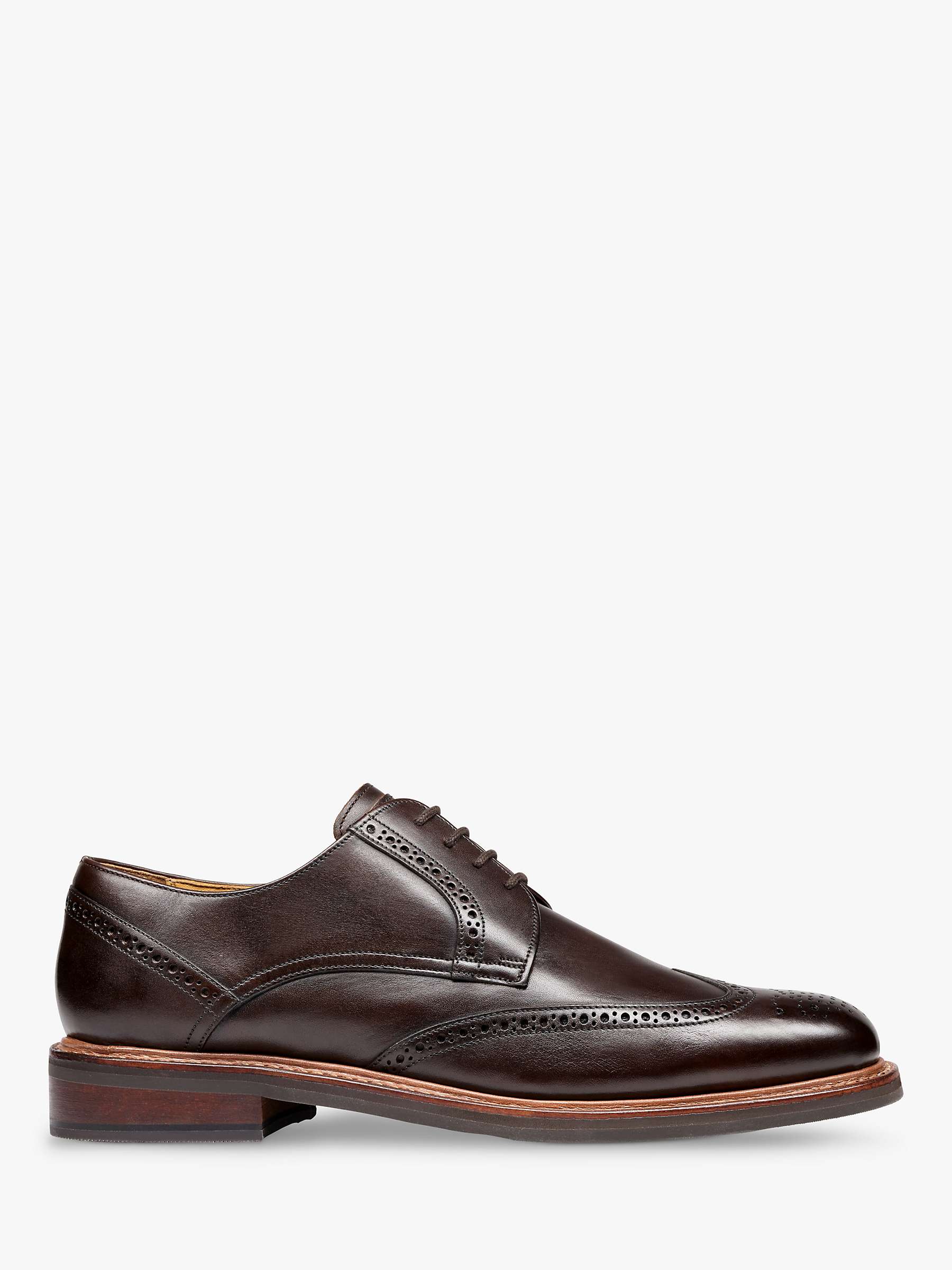 Buy Charles Tyrwhitt Lace Up Leather Derby Brogues, Dark Chocolate Online at johnlewis.com
