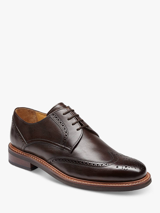 Charles Tyrwhitt Lace Up Leather Derby Brogues, Dark Chocolate
