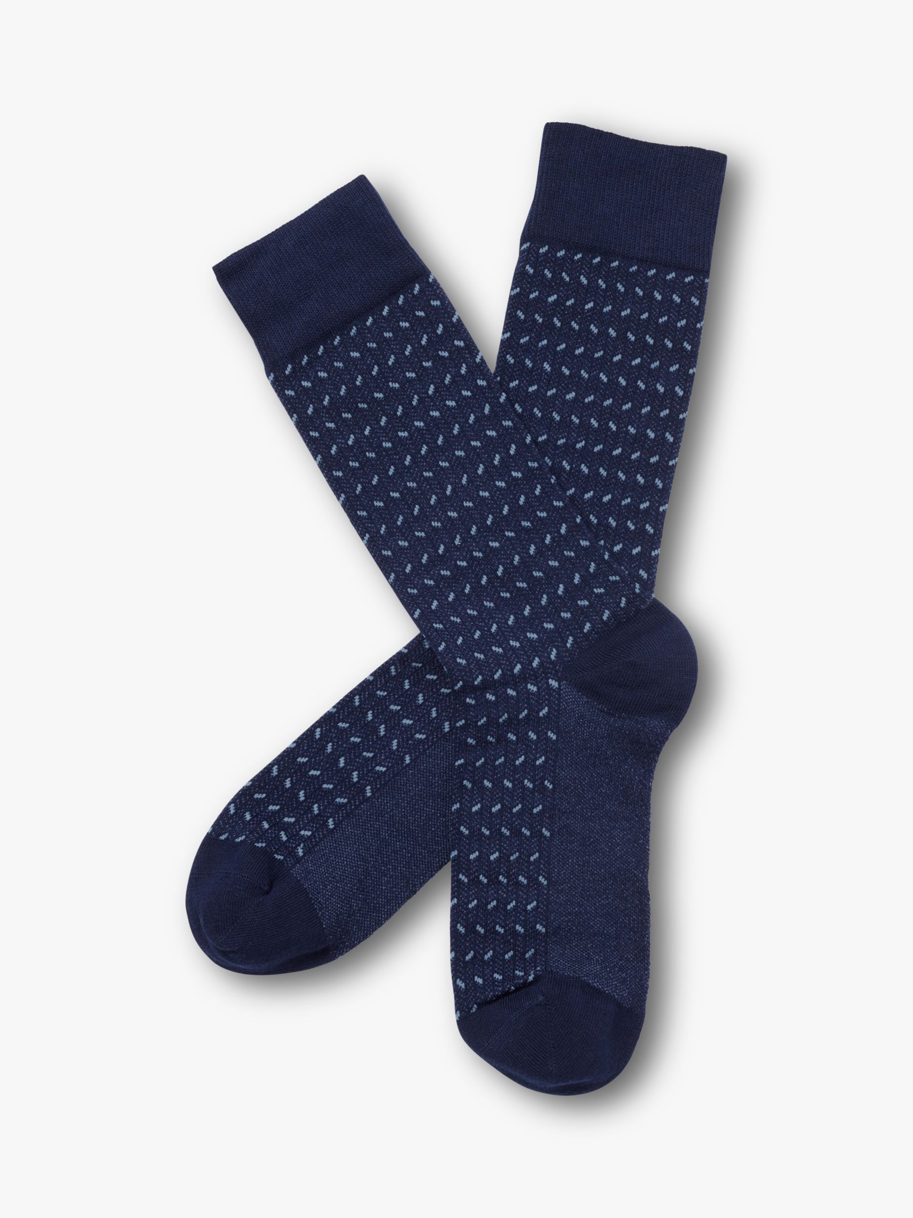 Charles Tyrwhitt Herringbone Socks, Denim Blue, M