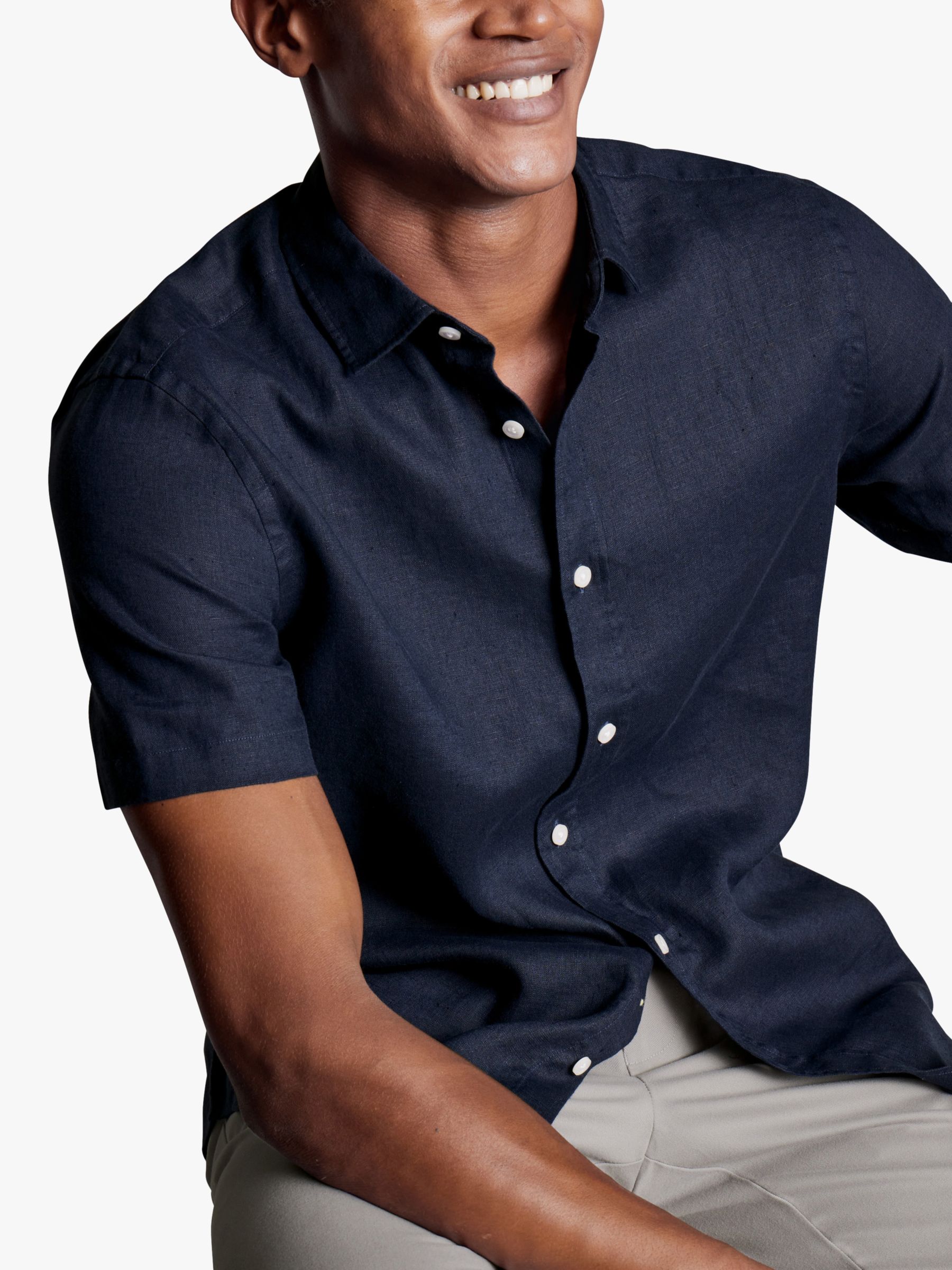 Buy Charles Tyrwhitt Linen Short Sleeve Shirt Online at johnlewis.com