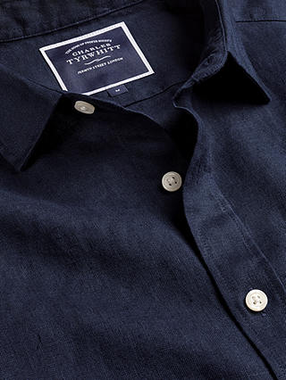 Charles Tyrwhitt Non-Iron Twill Linen Slim Fit Shirt