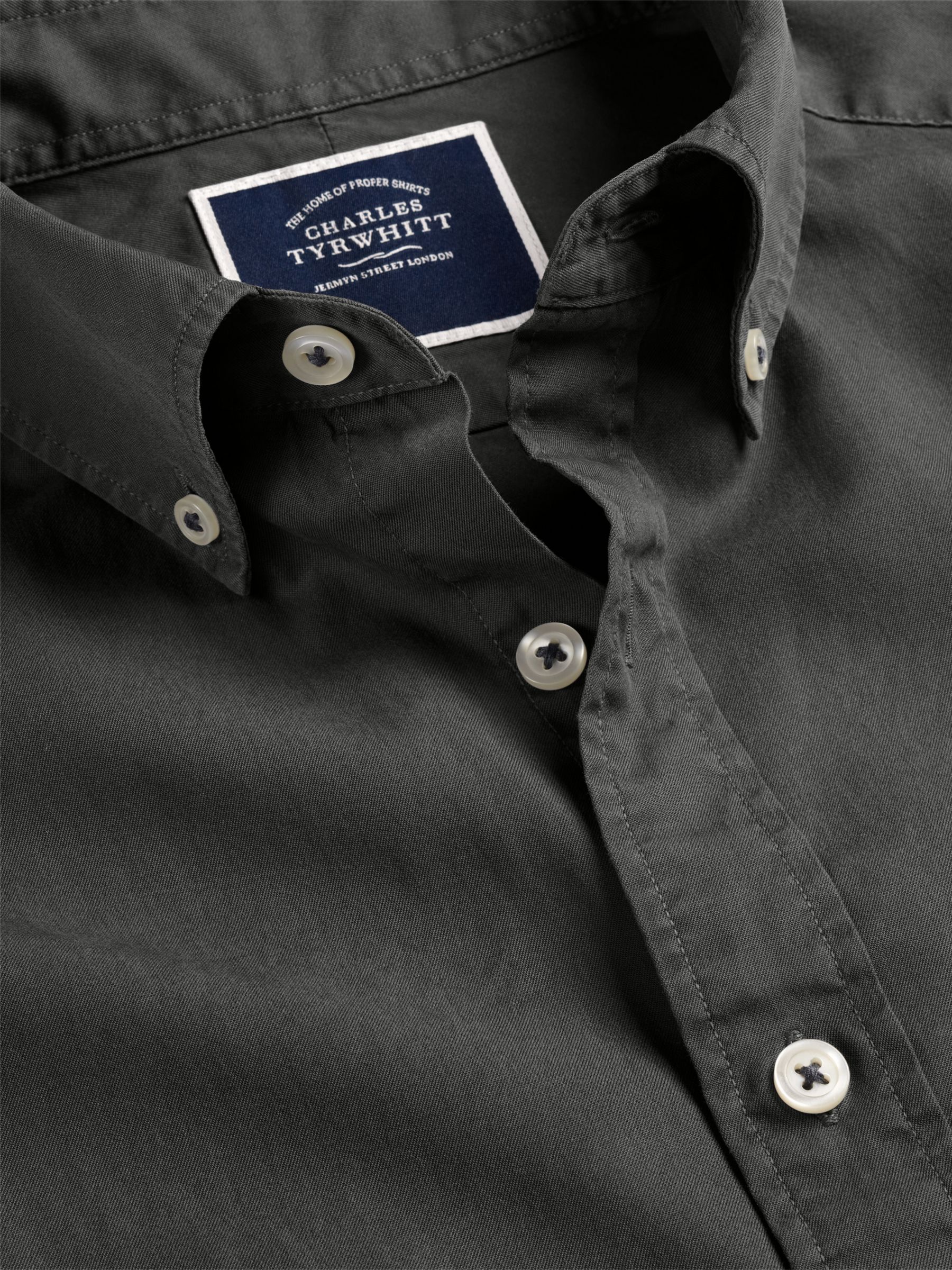 Charles Tyrwhitt Slim Fit Button-Down Collar Washed Oxford Shirt ...