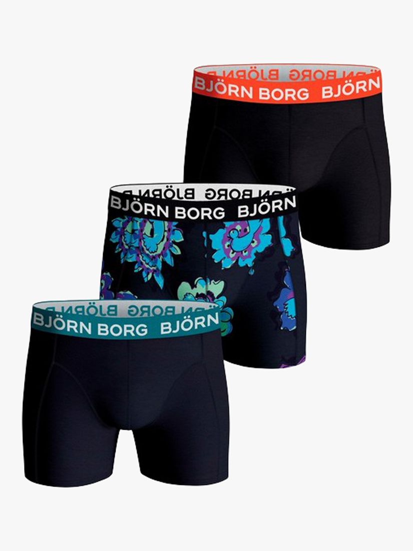 Katholiek Drastisch Betasten Björn Borg Cotton Stretch Big Floral Boxer Briefs, Pack of 3, Multi, S