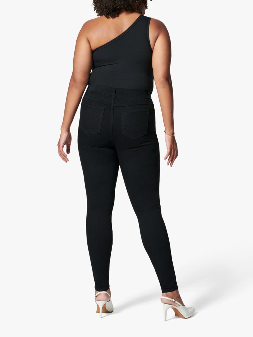 Spanx Stretch Twill Skinny Trousers, Washed Black at John Lewis & Partners
