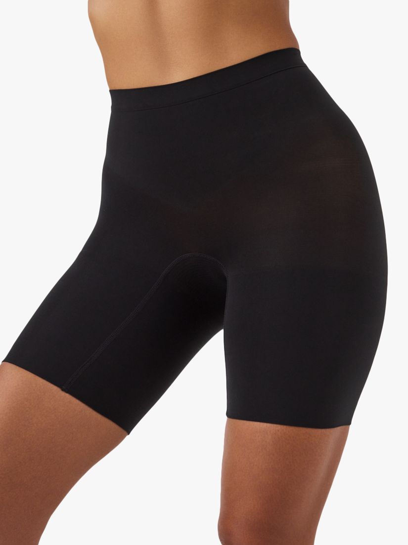 Spanx Medium Control Everyday Shaping Shorts, Very Black at John Lewis &  Partners