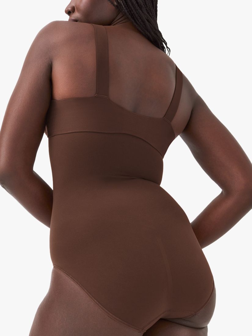 Spanx Medium Control Everyday Seamless Shaping High-Waisted Knickers,  Chestnut Brown at John Lewis & Partners