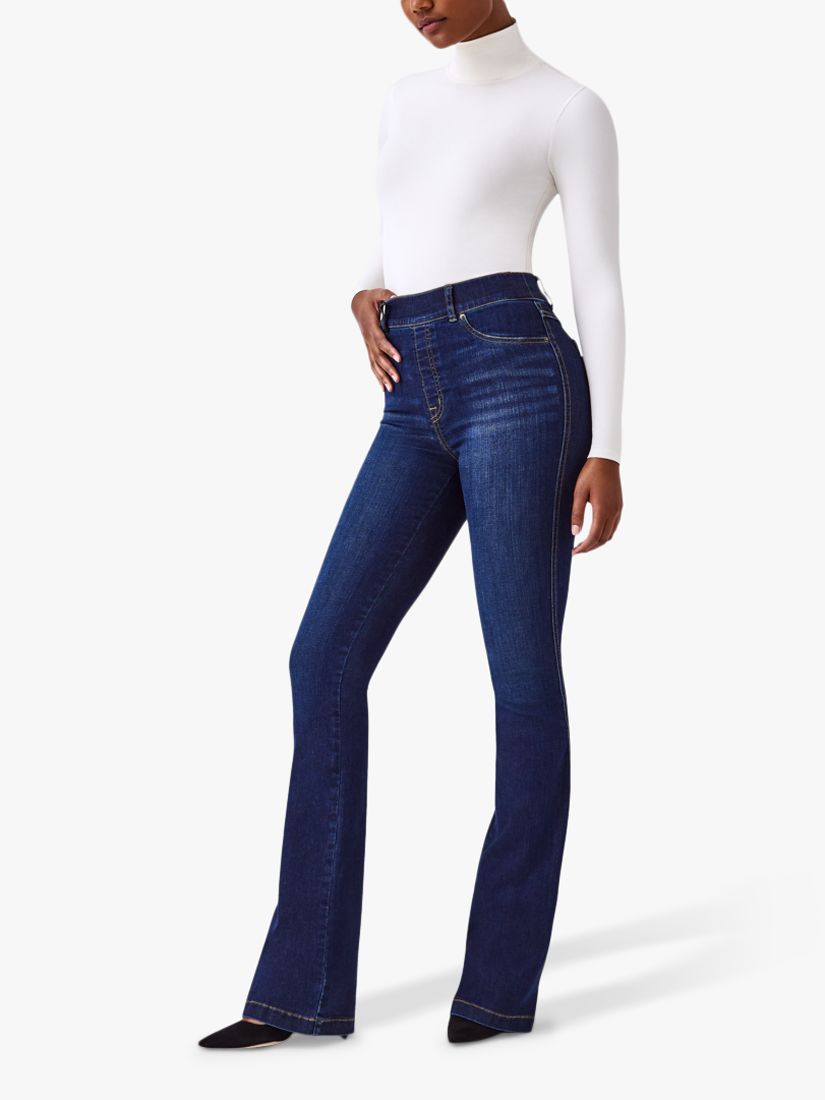 Spanx Flared Demin Jeans, Midnight Shade at John Lewis & Partners