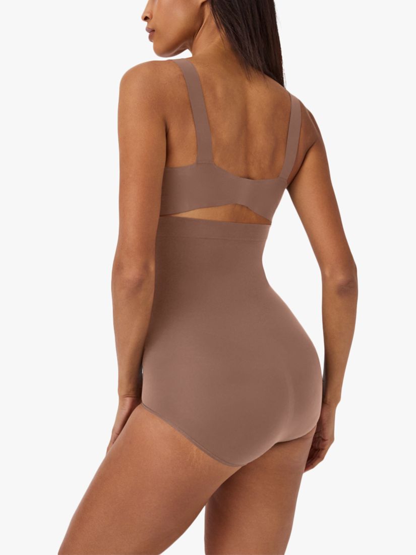 Spanx Medium Control Everyday Seamless Shaping High-Waisted Knickers, Café  Au Lait at John Lewis & Partners
