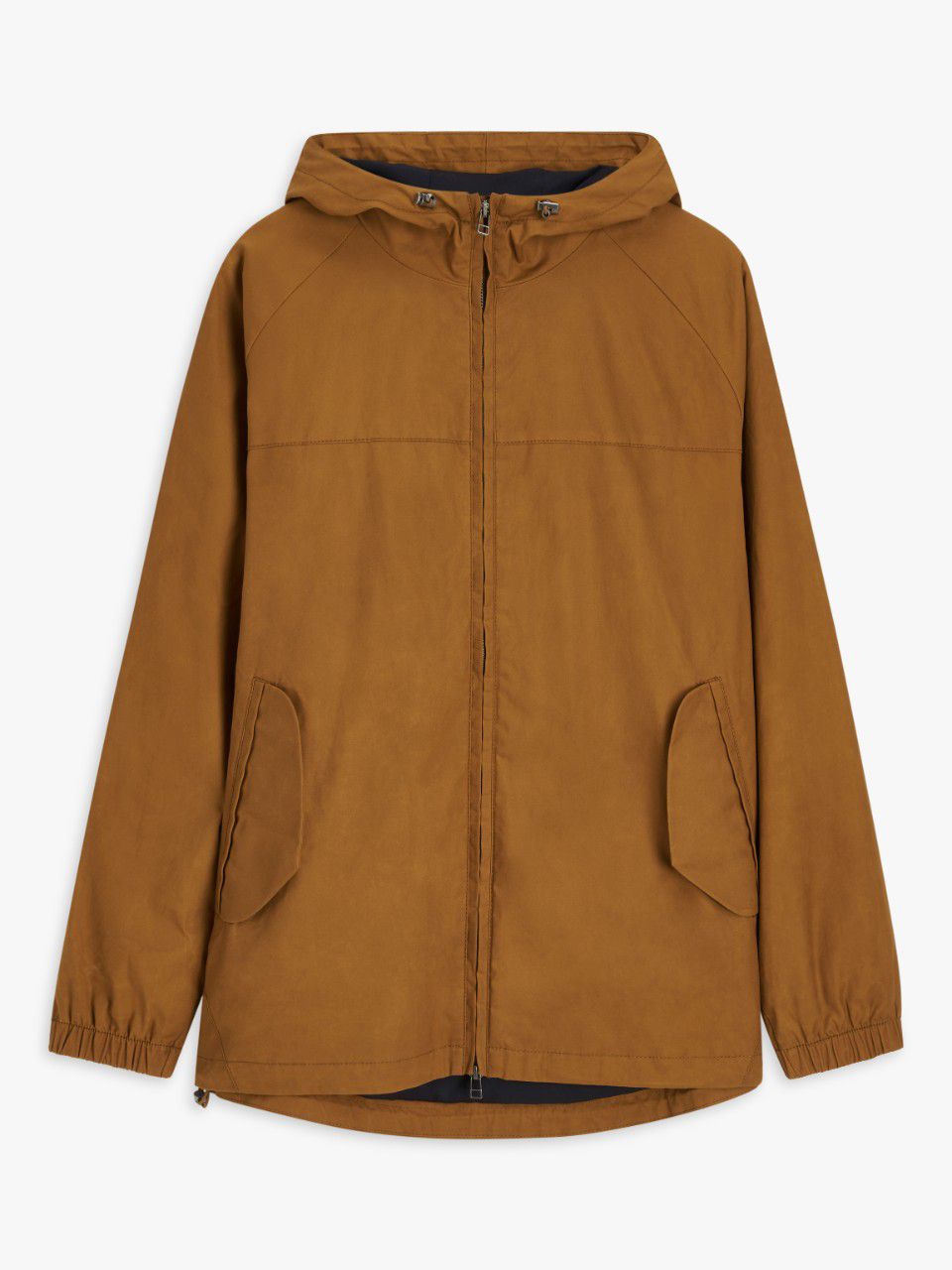 John Lewis Waxed Cotton Anorak, Golden Brown at John Lewis & Partners