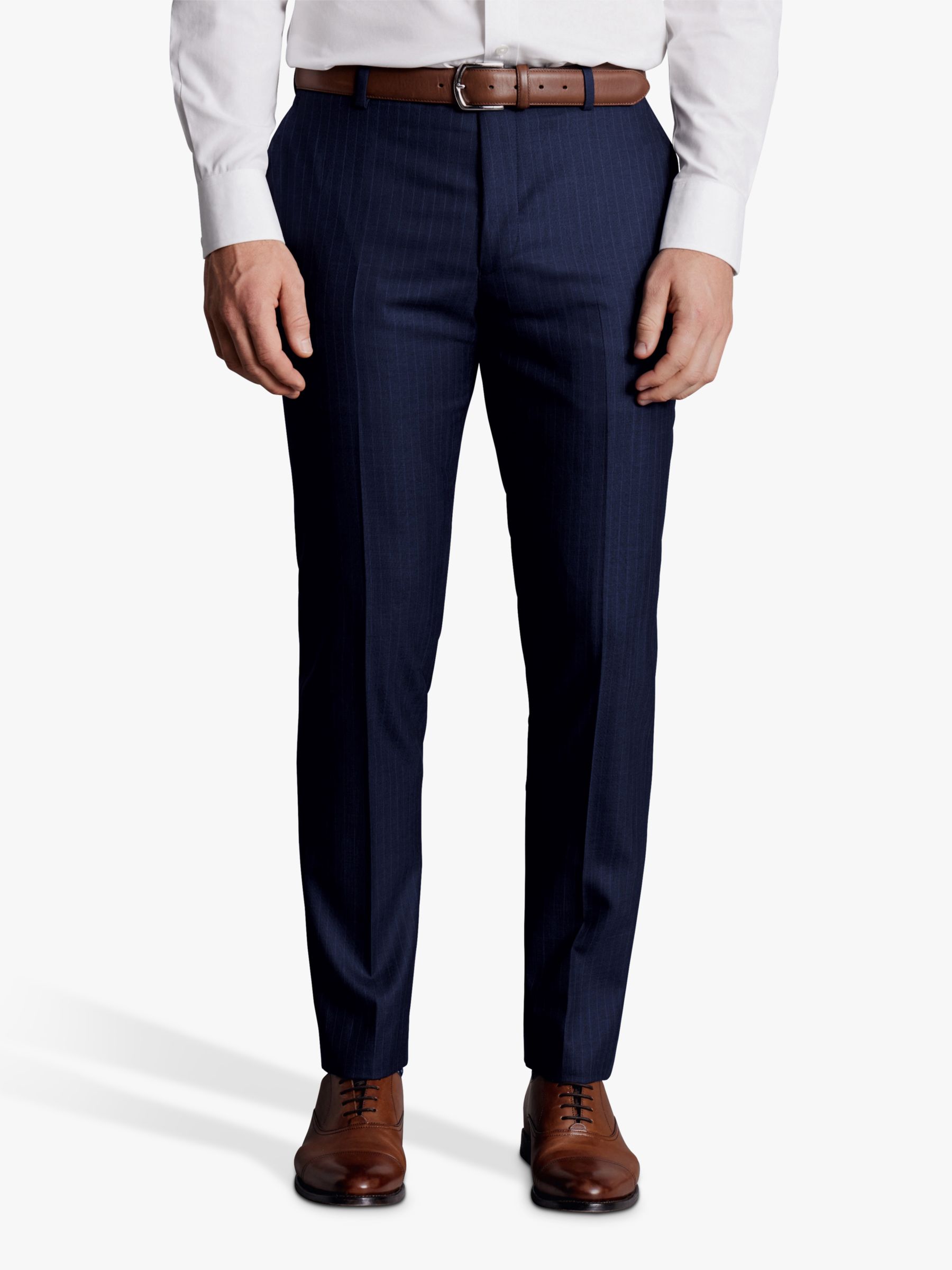 Charles Tyrwhitt Stripe Slim Fit Ultimate Performance Suit Trousers ...