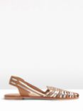 HUSH Trenton Huarache Sandals, Tan/Metallic
