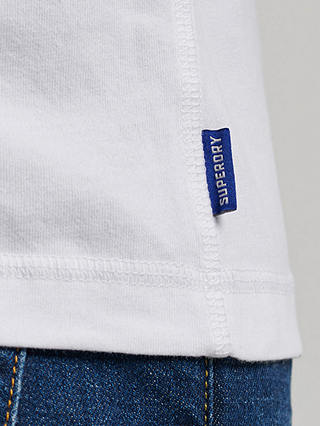 Superdry Organic Cotton Henley Long Sleeve T-Shirt, Optic White
