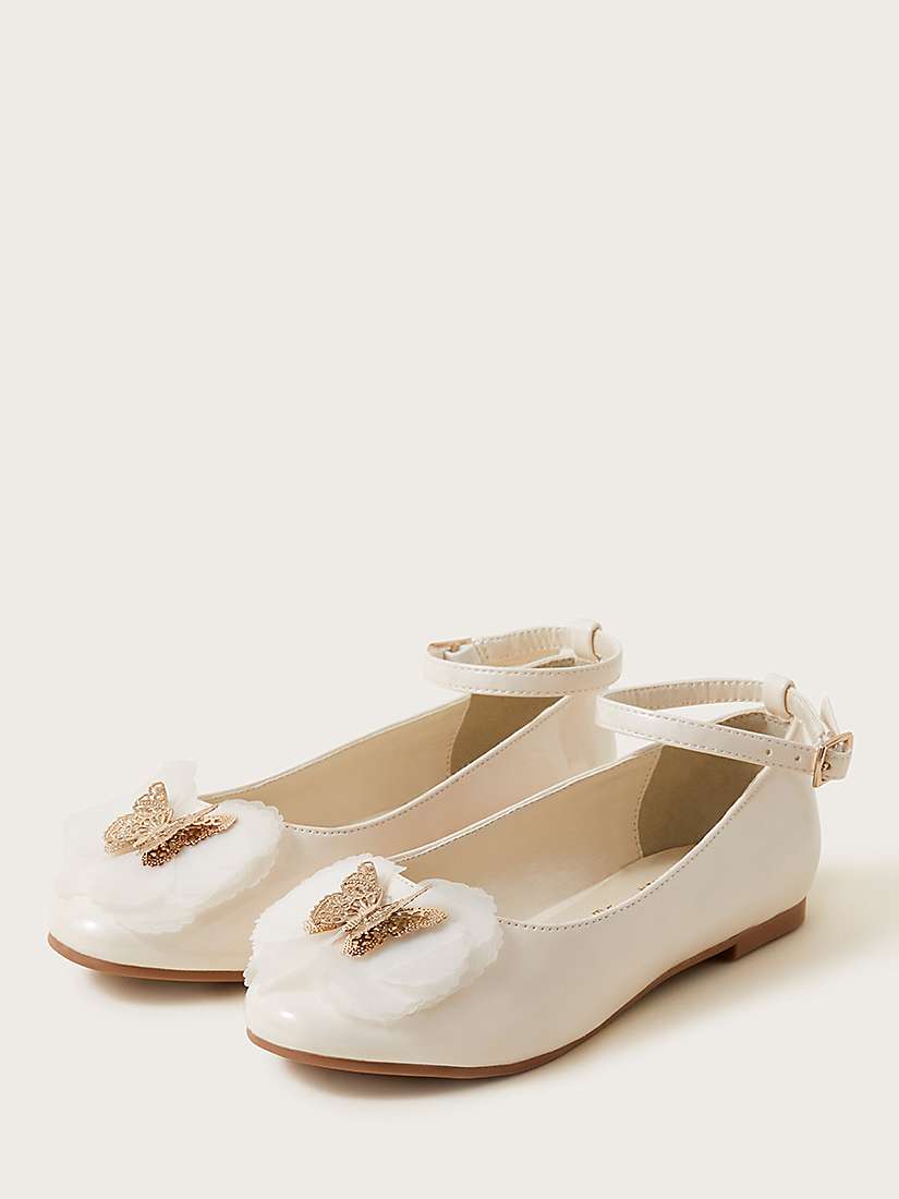Buy Monsoon Kids' Kali Patent Butterfly Ballerina Shoes Online at johnlewis.com