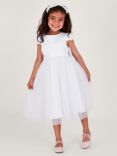 Monsoon Kids' Tulle Bridesmaid Dress, White