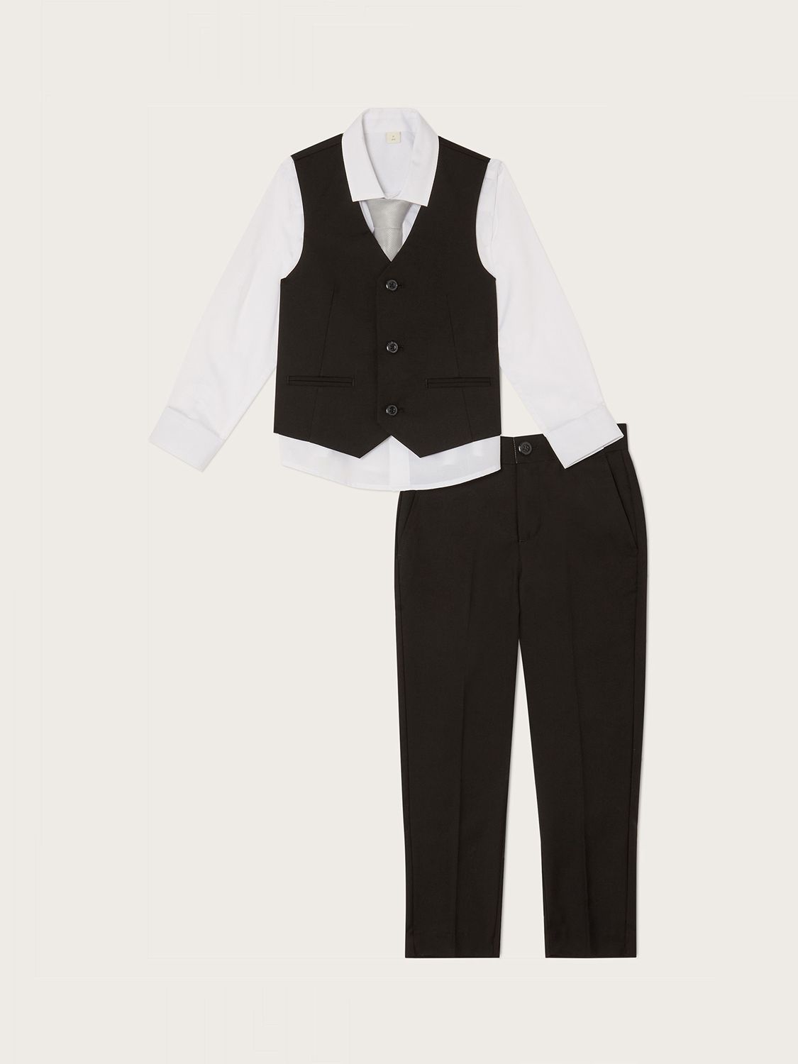 Monsoon Kids' Andrew Four Piece Suit, Black, 2-3 years