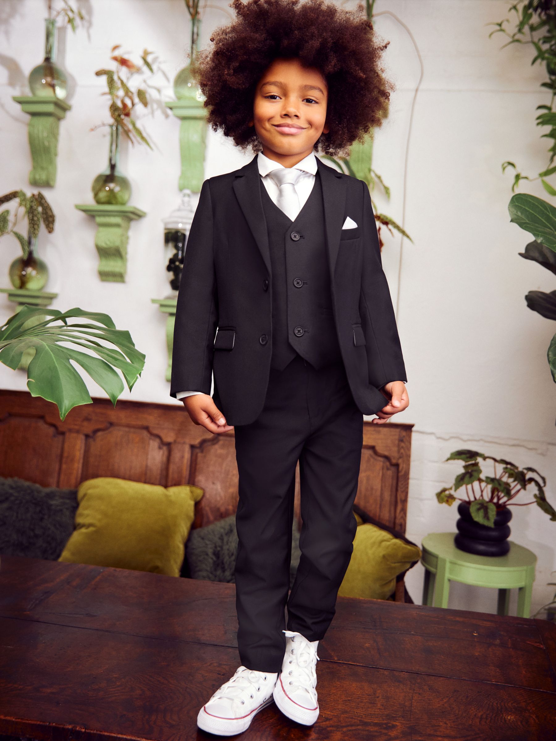 Buy Monsoon Kids' Andrew Four Piece Suit, Black Online at johnlewis.com
